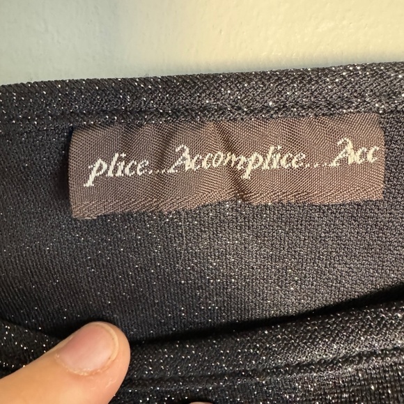 Accomplice Women's Vintage‎ Spaghetti Strap Metallic Glitter Maxi Dress Black S - Picture 3 of 13